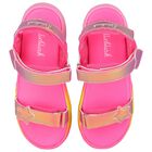 Girls Pink Sandals, 1, hi-res