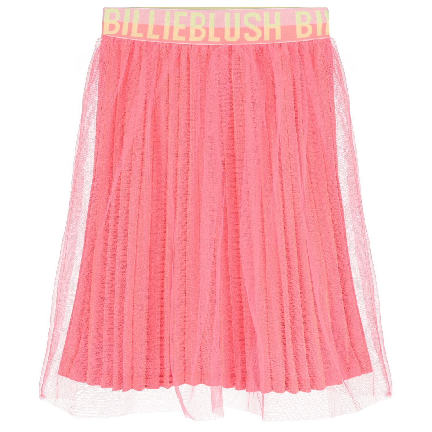 Girls Pink Logo Tulle Skirt, 1, hi-res