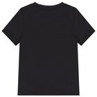 Boys Black Logo T-Shirt, 1, hi-res