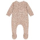 Baby Girls Beige Logo Babygrow, 1, hi-res