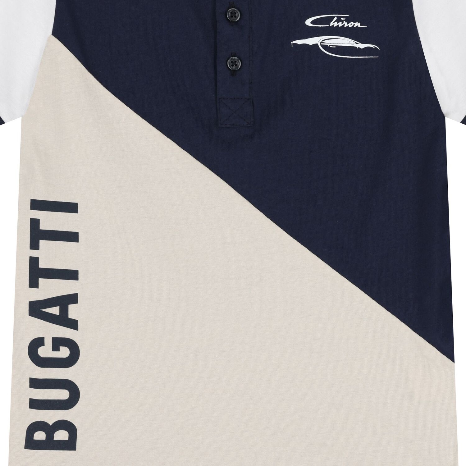 Boys Beige & Navy Blue Logo Polo Shirt, 1, hi-res