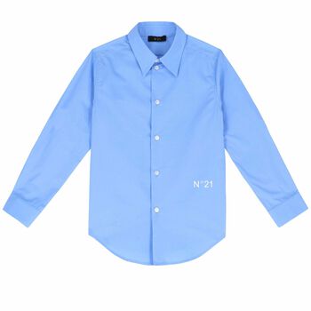 Boys Blue Cotton Shirt