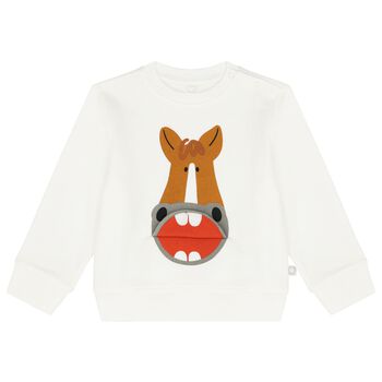 Younger Boys Ivory Logo Sweatshirt