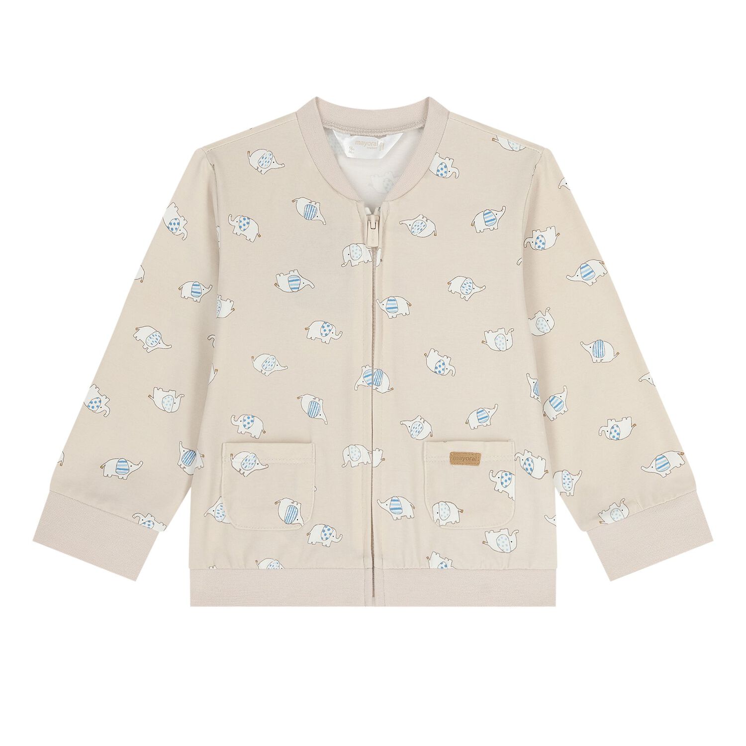 Baby Boys Beige & Blue Tracksuit Set ( 3 Piece ) , 1, hi-res