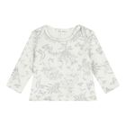 Grey & White Toile De Jouy Cotton Baby Pyjamas, 2, hi-res