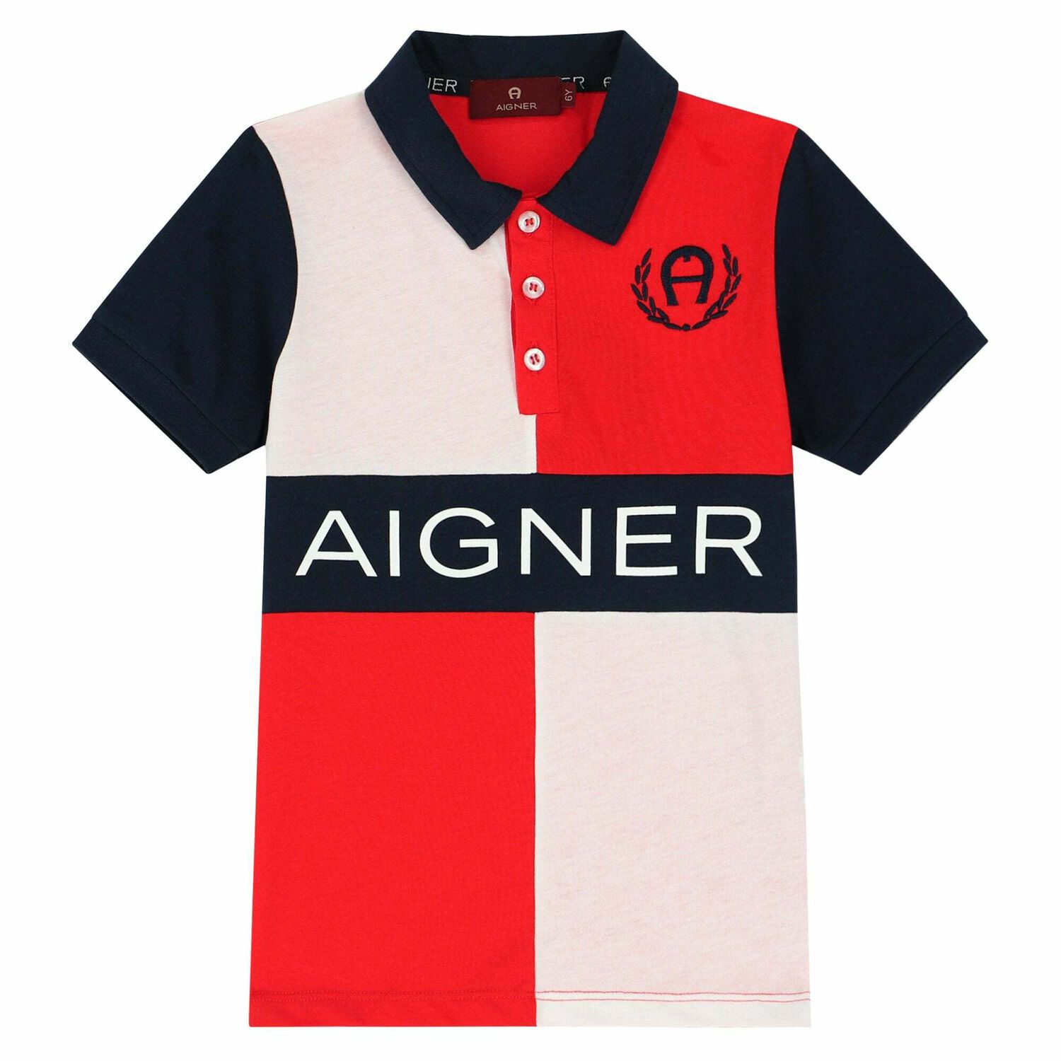 Boys Red & White Logo Polo Shirt, 1, hi-res image number null
