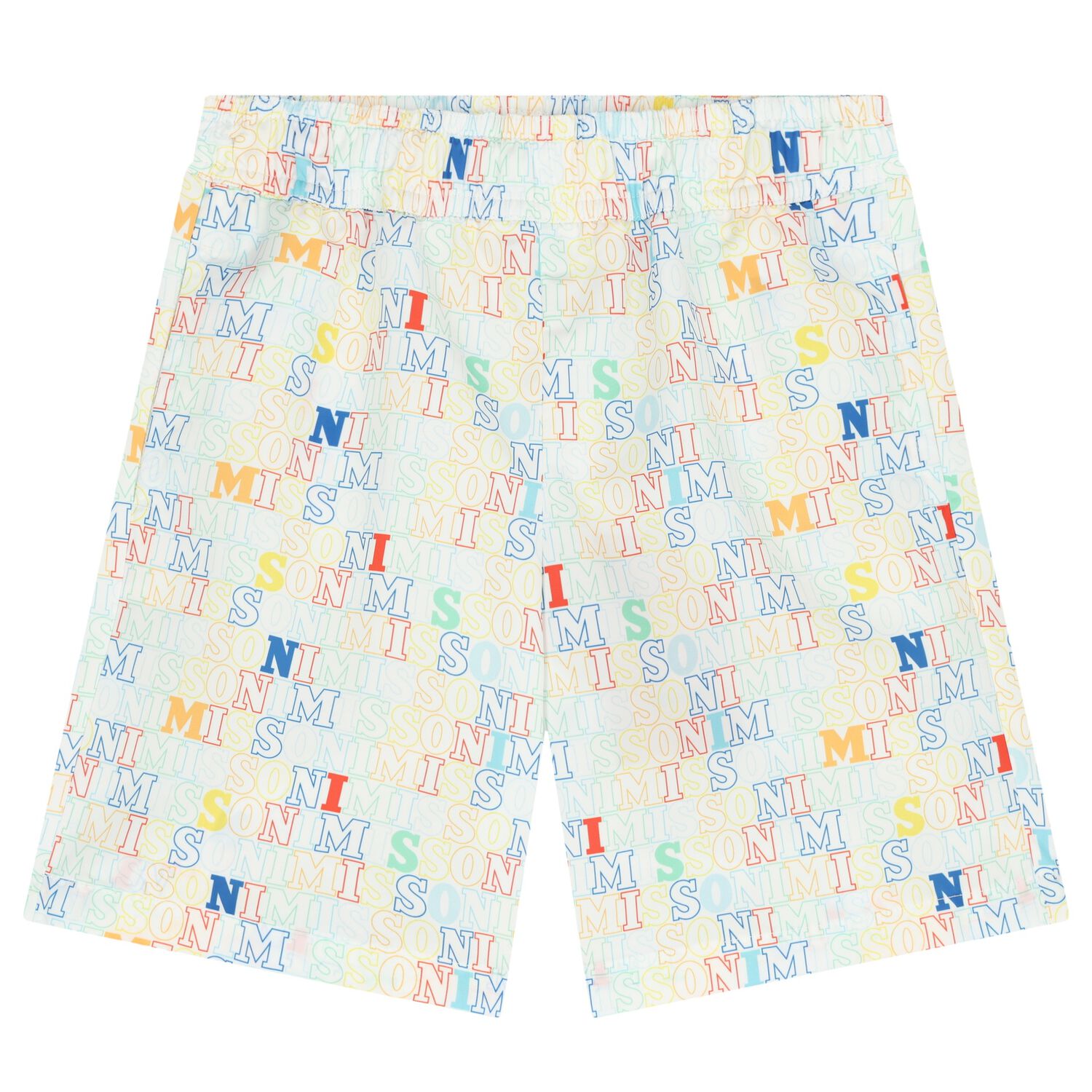 Boys White Logo Swim Shorts, 1, hi-res image number null