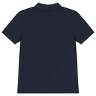 Boys Navy Blue Logo Polo Shirt, 1, hi-res