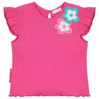 Girls Pink Flower Skirt Set, 1, hi-res