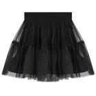 Girls Black Tulle Skirt, 1, hi-res