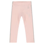 Younger Girls White & Pink Logo Legging Set, 1, hi-res