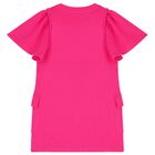 Girls Pink Logo Dress, 1, hi-res