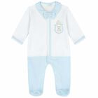 Boys Blue & White Babygrow, 1, hi-res