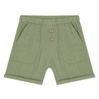 Younger Boys Green Shorts, 1, hi-res