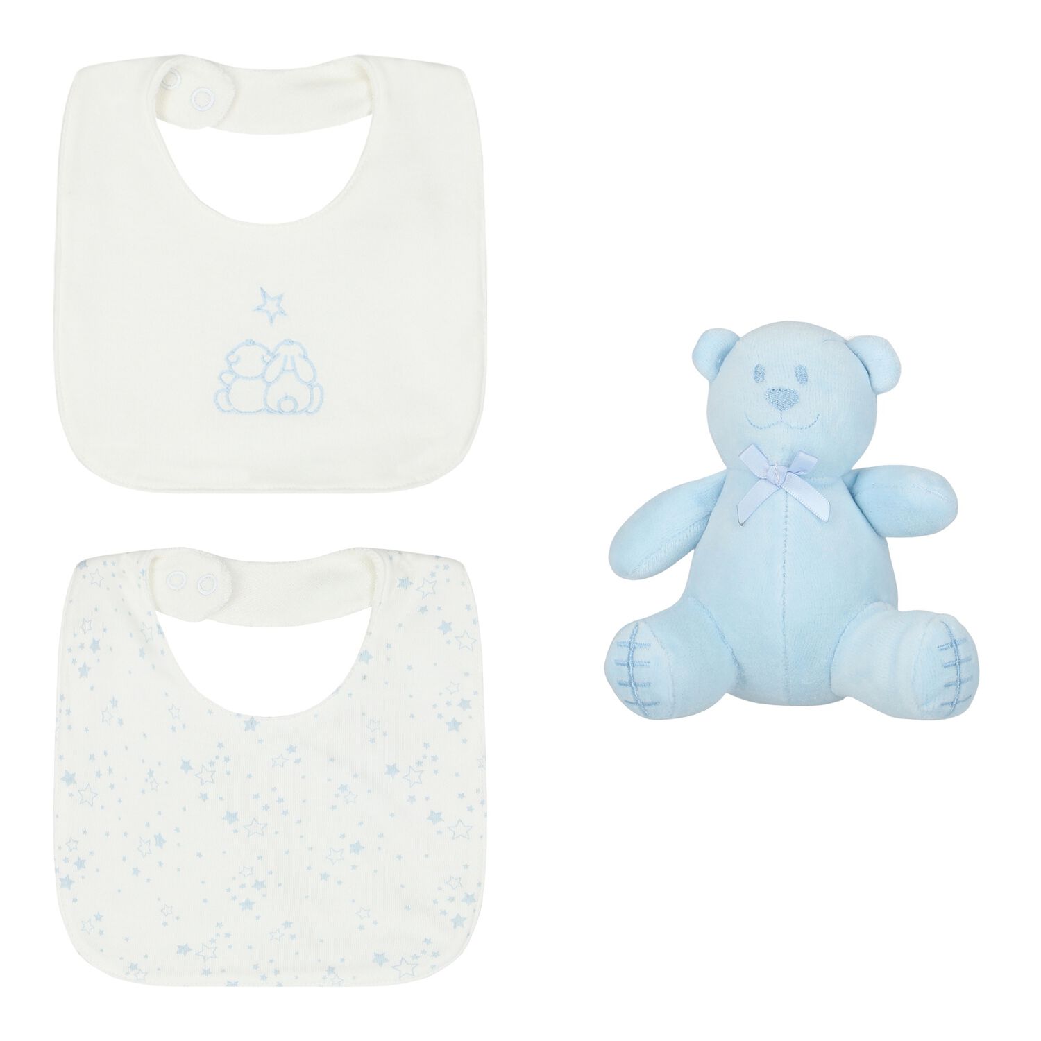 Baby Boys White & Blue Gift Set, 1, hi-res