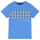 Boys Blue Logo T-Shirt, 1, hi-res