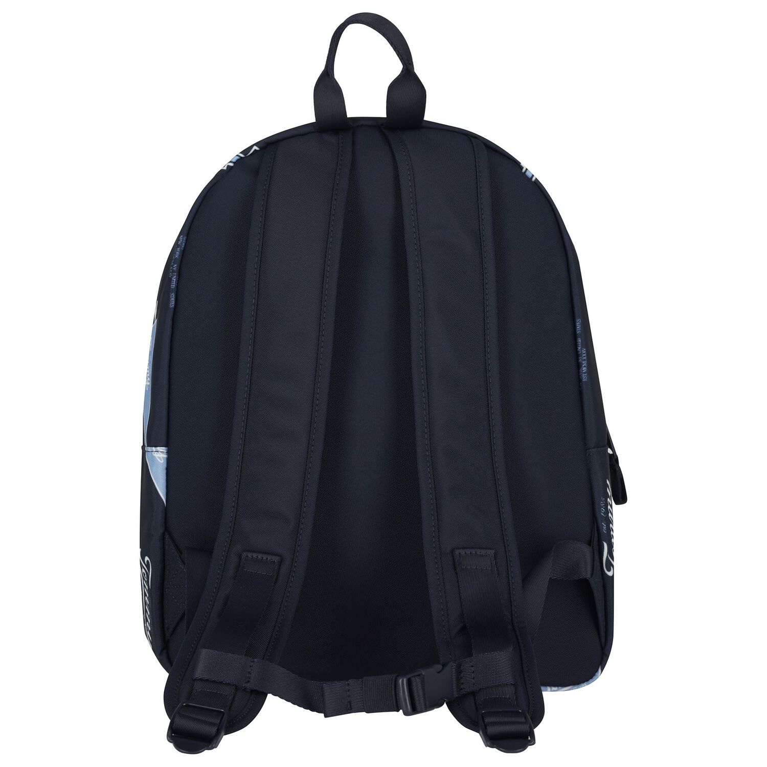 Boys Navy Blue Logo Backpack, 1, hi-res