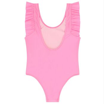 Girls Pink Sequins Swimsuit