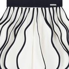 Girls White & Navy Blue Dress, 1, hi-res