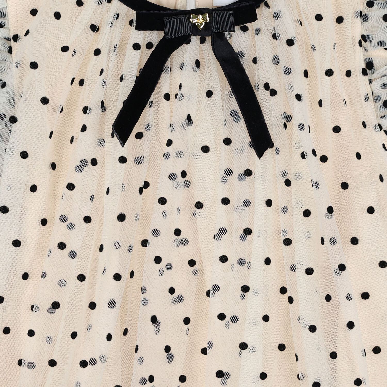 Girls Beige & Black Ivy Tulle Ivy Dress, 1, hi-res