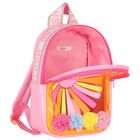 Girls Pink & Orange Sun Backpack, 1, hi-res