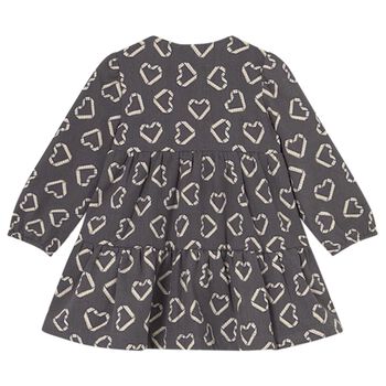 Younger Girls Grey Heart Dress