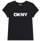 Girls Mini Me Black Logo T-Shirt, 1, hi-res