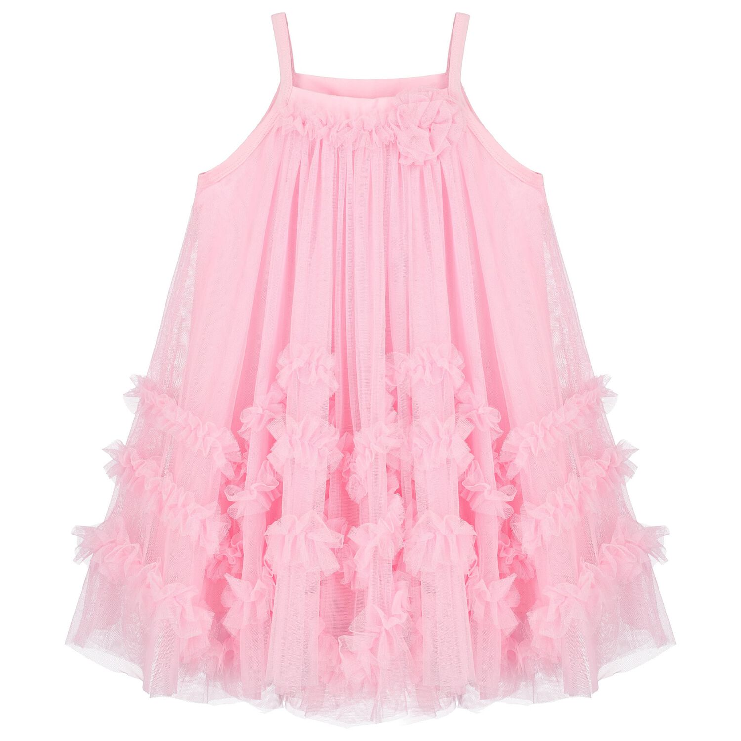 Girls Pink Tulle Dress, 1, hi-res image number null