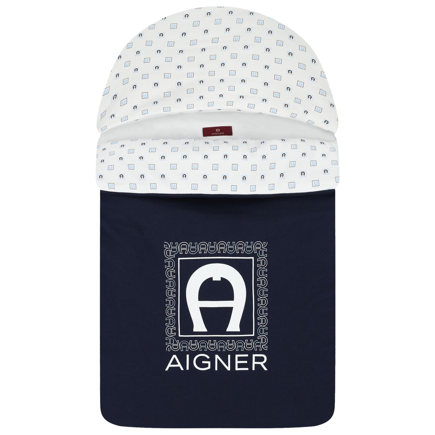 Baby Boys Navy Blue & White Logo Nest, 2, hi-res