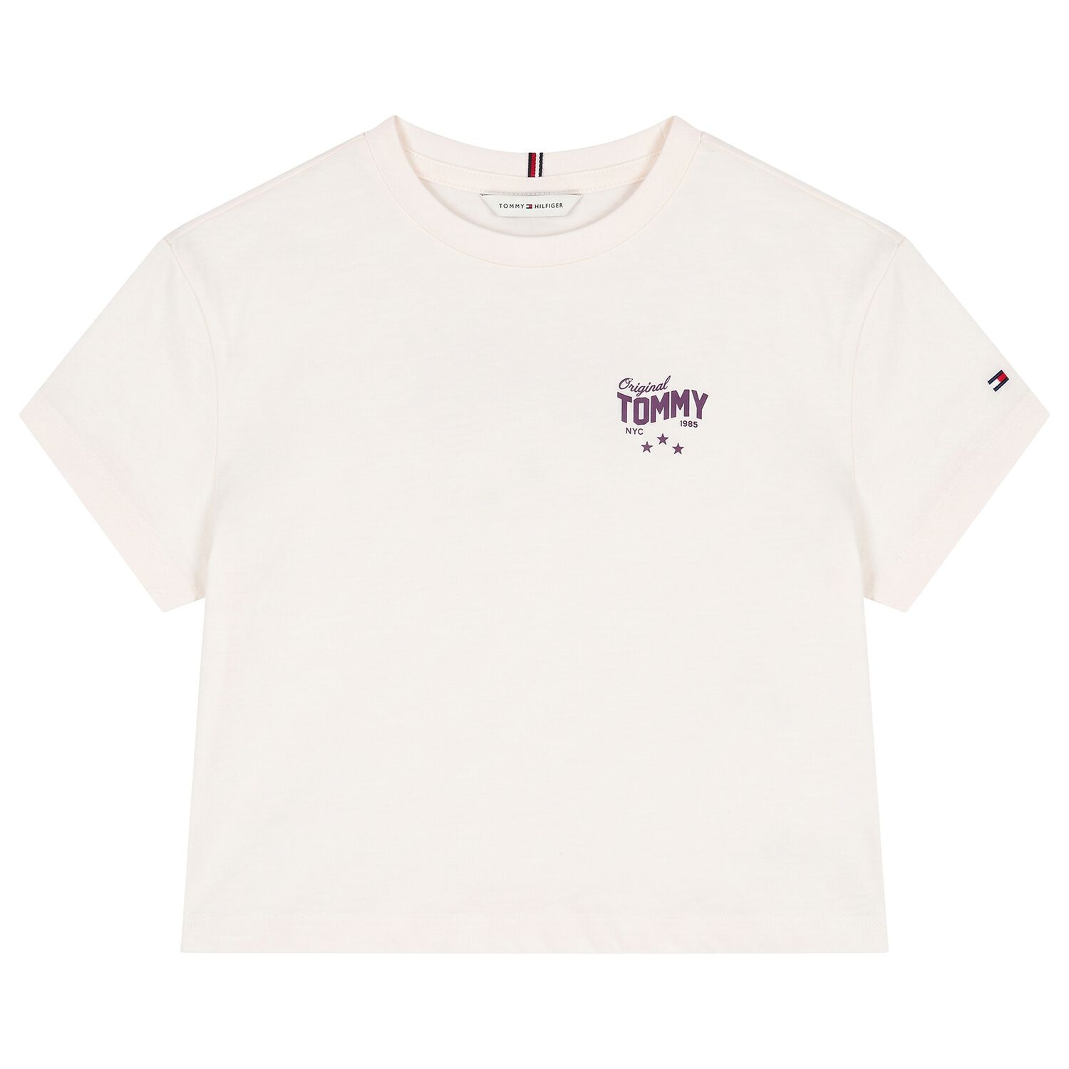 Girls Ivory Logo T-Shirt, 1, hi-res