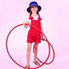 Girls Short Pink Dungarees, 1, hi-res