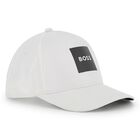 Boys White Logo Cap, 3, hi-res
