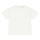 Younger Boys White & Navy Blue Shorts Set, 1, hi-res