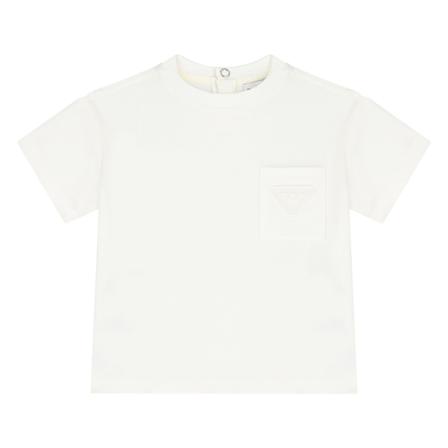 Younger Boys White & Navy Blue Shorts Set, 1, hi-res