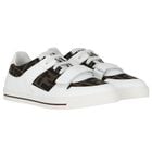 White FF Leather Trainers, 1, hi-res