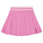 Girls Pink Pleated Skirt, 1, hi-res