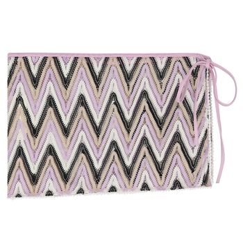 Girls Lilac, Black & Ivory Zig-Zag Crochet Beach Skirt