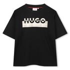 Boys Black Logo T-Shirt, 1, hi-res