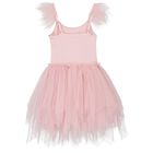 Girls Pink Tulle Dress, 1, hi-res