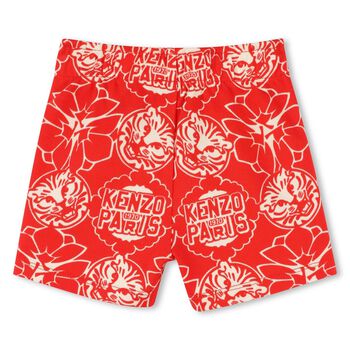 Younger Boys Red Logo Shorts