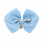 Girls Blue Bow Hairclip, 3, hi-res