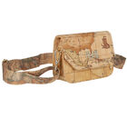 Girls Beige Geo Map Logo Handbag, 1, hi-res