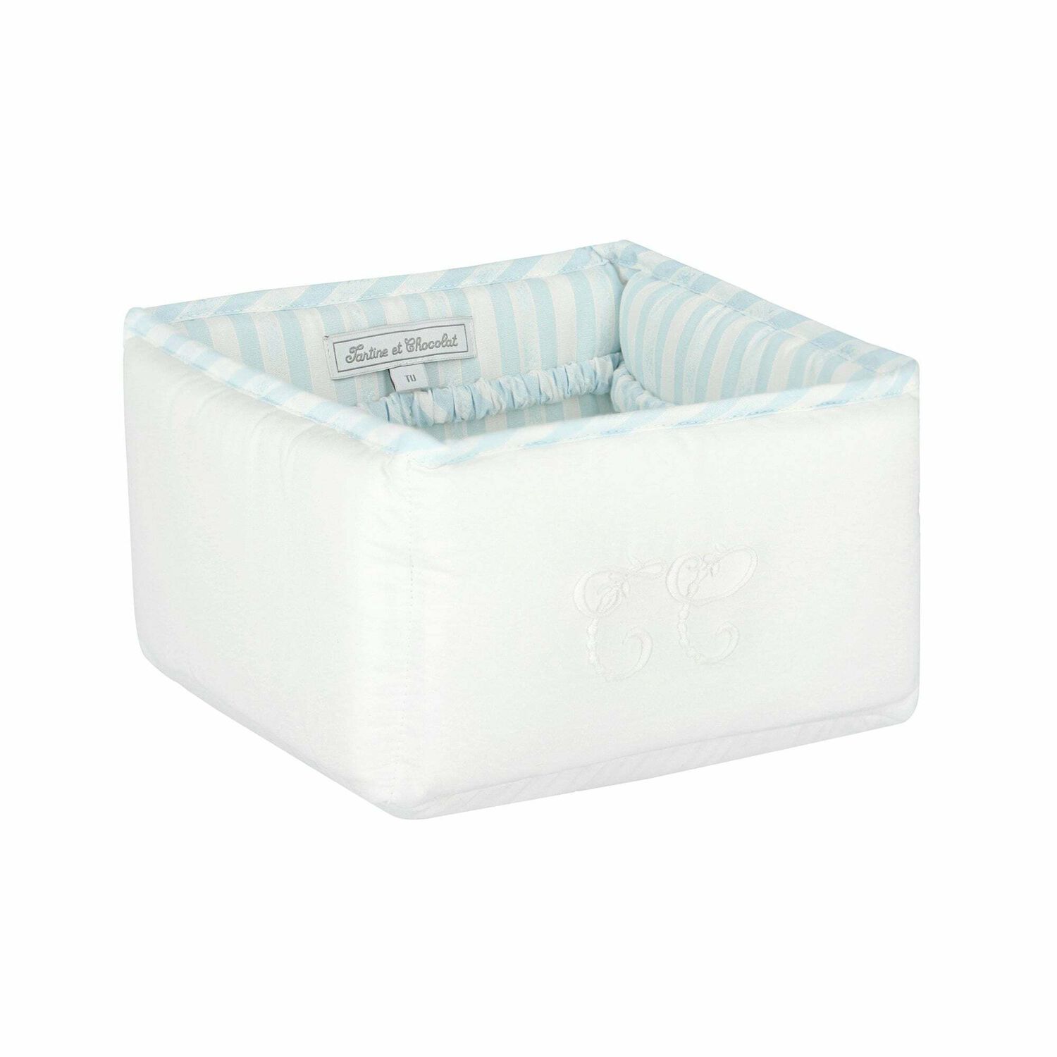 Baby Boys White & Blue Accessory Basket, 2, hi-res image number null