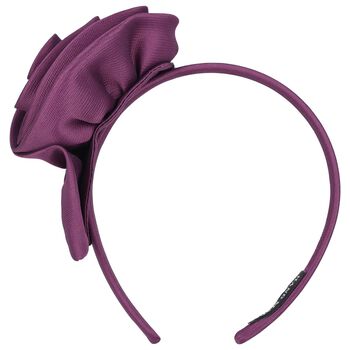 Girls Purple Rose Headband