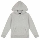 Boys Grey Logo Hooded Top, 1, hi-res