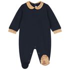 Baby Boys Navy Blue & Beige Geo Map Babygrow Gift Set, 4, hi-res