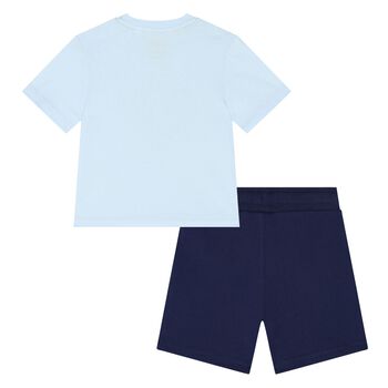 Younger Boys Blue Logo Shorts Set