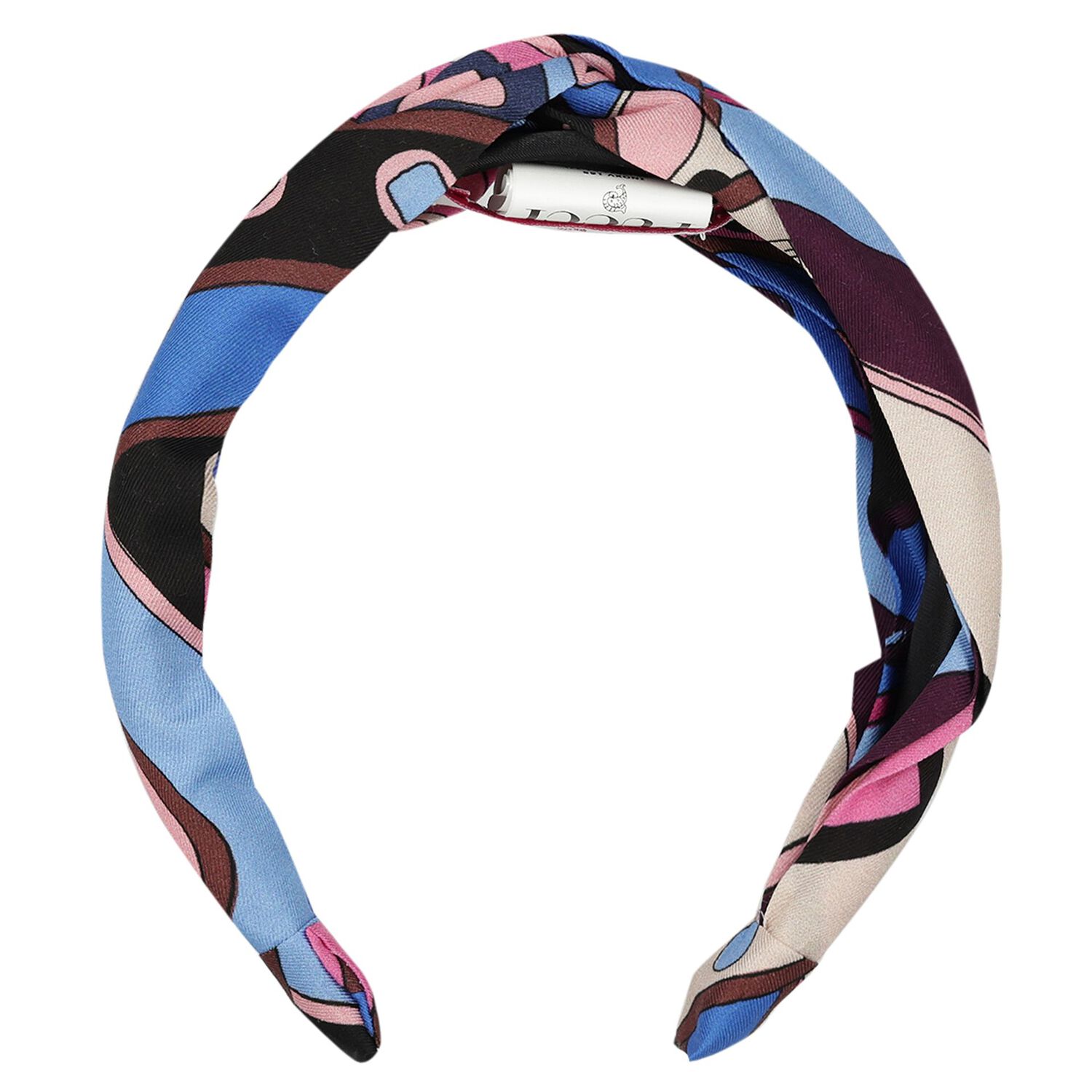 Girls Blue & Pink Vivara Knot Tie Headband, 1, hi-res