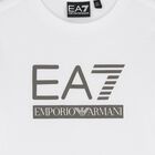 Boys White Logo Long Sleeve Top, 1, hi-res