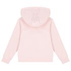 Girls Pink Logo Hooded Zip Up Top, 1, hi-res